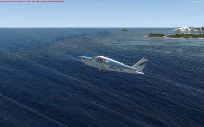 Water issue that can be seen at most of the islands in P3D v2.5 - v3.1. Look at the reflections. Only when using water on ultra.