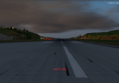 ON Runway 04 - Altitude= 140 ft.