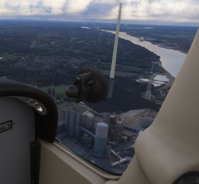 chimney on top and weird polygon in the air
